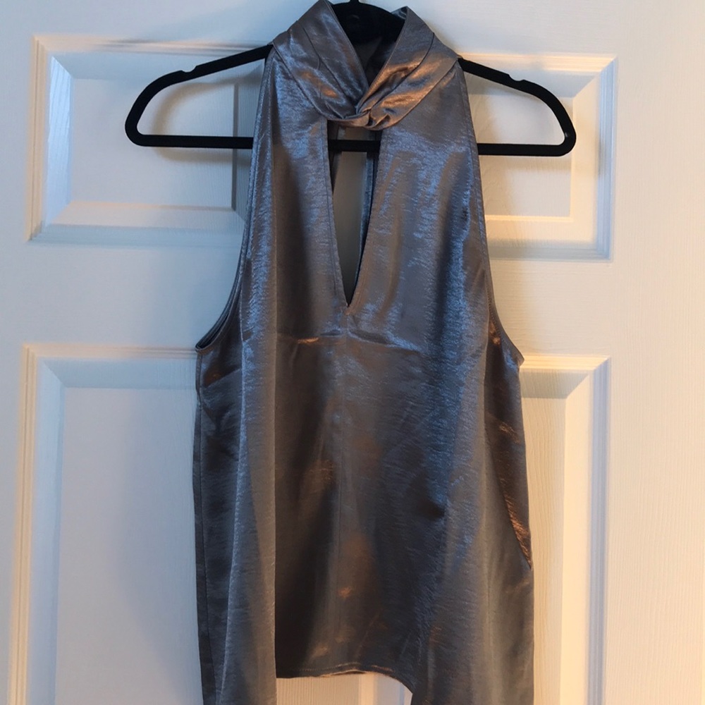 Silver shimmery shirt